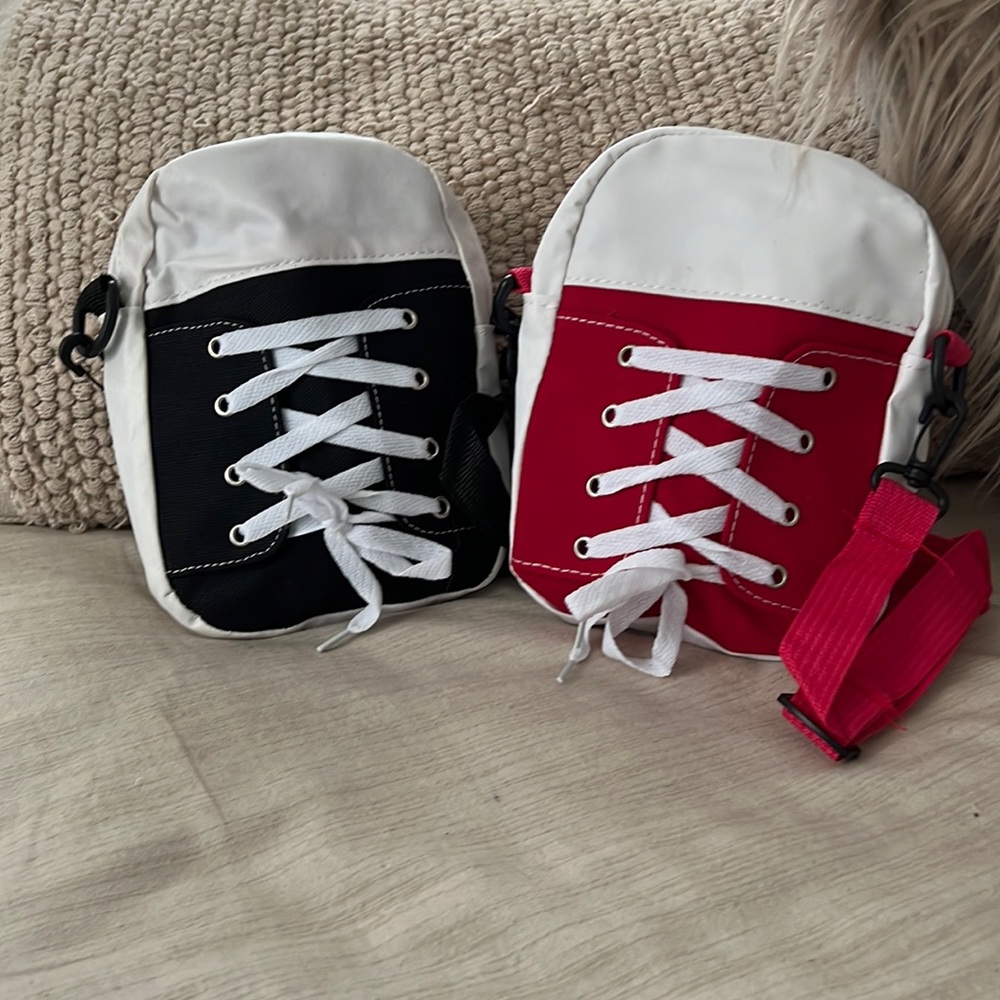Shoe Design Canvas Cross Body Bag
